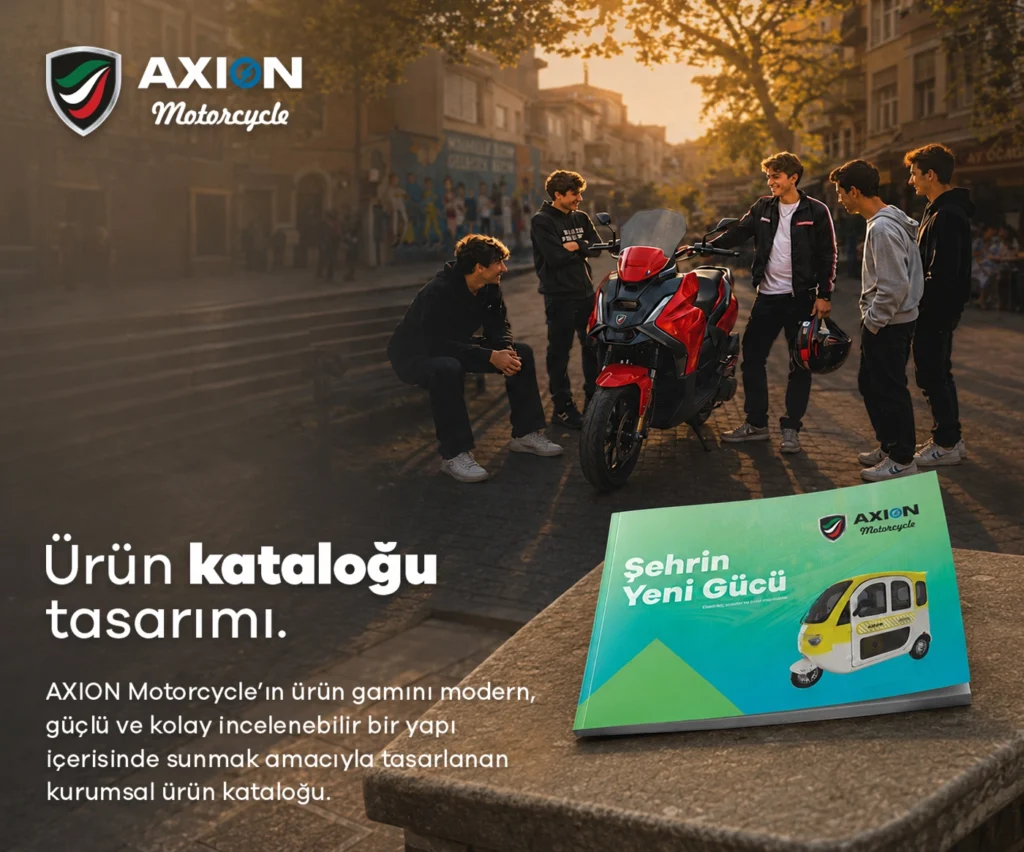 Axion Motorcycle ürün kataloğu tasarımı — mrgunaydin.com